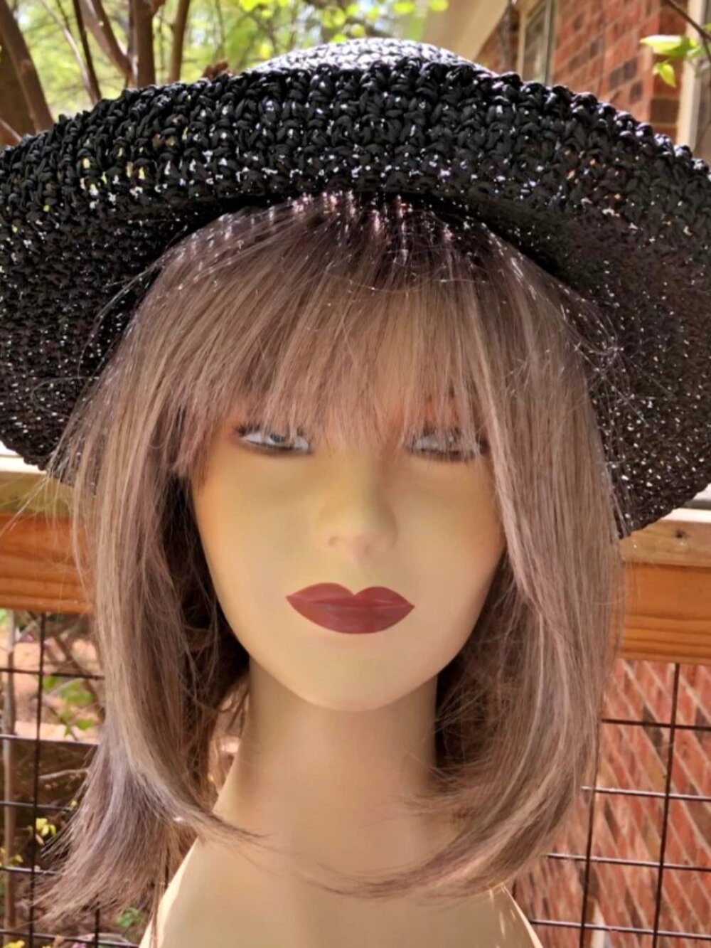 Sun N Sand Women’s Black Sun Hat W/ Beaded Band Adjustable - Picture 6 of 16